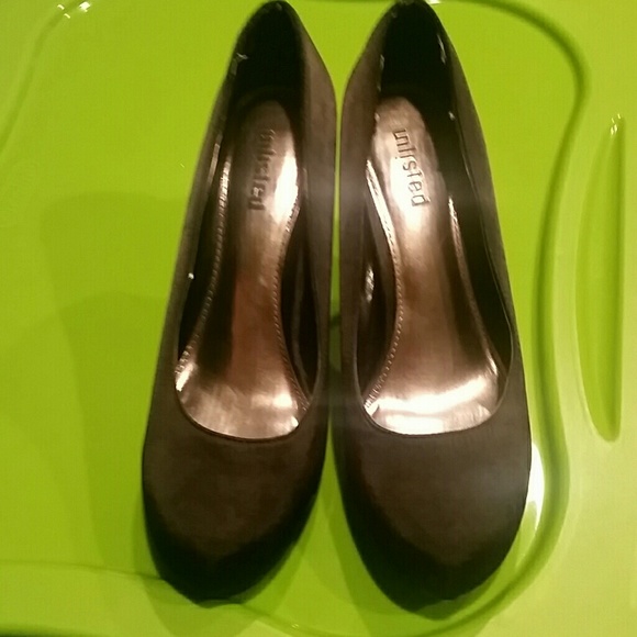 Silver glitter heels black platforms - Picture 3 of 5